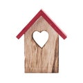 Christmas decoration wooden bird house