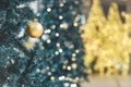 Christmas decoration Xmas tree Blur gold background elements