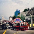 Christmas decorations along Orchard Road Royalty Free Stock Photo