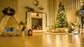 Christmas decorations background in living room at home Royalty Free Stock Photo