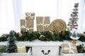 Christmas decorations background in living room at home Royalty Free Stock Photo