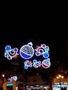 Christmas Decorations on the Balcon de Europa in the Spanish resort of Nerja on the Costa del Sol Royalty Free Stock Photo