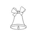 Christmas decorations. Bell with bow. vector image Royalty Free Stock Photo