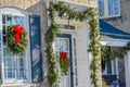 Christmas Decorations on Building, Cedarburg, WI