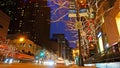 Christmas Decorations, Michigan Avenue, Chicago Royalty Free Stock Photo