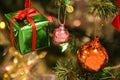 Christmas decorations or christmas tree light prepare for celebrate day, abstract Bokeh light good use for background Royalty Free Stock Photo