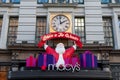 Christmas Decorations on the Macy`s Herald Square Entrance in New York City Royalty Free Stock Photo