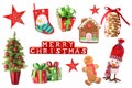 Christmas decorations collage Royalty Free Stock Photo