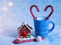 Cup of tea and christmas cookies Royalty Free Stock Photo