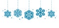 Christmas decorations or decorative snowflakes hanging. Vector illustration