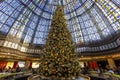 Christmas decorations at Galeries Lafayette store, Paris, France