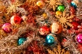 Christmas decorations with golden stars waiting for the comet Royalty Free Stock Photo