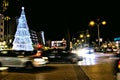 Christmas decorations in Granada late in the eveing 07