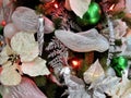 Christmas Decorations Green, Red and White Royalty Free Stock Photo