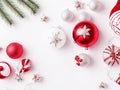 Christmas decorations and holidays sweet on white background Royalty Free Stock Photo