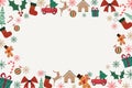 Christmas decorations and holidays sweet on white background with copy space. Royalty Free Stock Photo