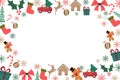 Christmas decorations and holidays sweet on white background with copy space. Royalty Free Stock Photo