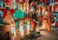 Christmas decorations of houses in the neighborhood of Dyker Heights, in southwest of Brooklyn, in New York. USA Royalty Free Stock Photo