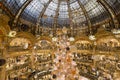 Christmas decorations at Le Printemps store, Paris, France