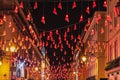 Christmas decorations in Lisbon Royalty Free Stock Photo