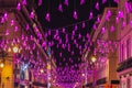Christmas decorations in Lisbon Royalty Free Stock Photo