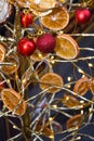 Christmas decorations on the market in Vienna Royalty Free Stock Photo