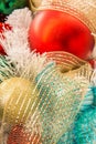 Christmas decorations, multi-colored ornaments