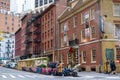 Christmas decorations NYC Pearl Street Fraunces Tavern old buildings