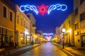 Christmas decorations in the old town of Chelmno, Poland