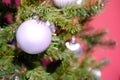 Christmas decorations, ornaments, Christmas decorations, baubles, Christmas tree topper, hang on an artificial Christmas tree on a Royalty Free Stock Photo