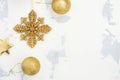 Christmas decorations on white background Royalty Free Stock Photo