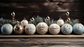 Christmas Decorations Placed on a Rustic Wooden Background Selective Focus Royalty Free Stock Photo