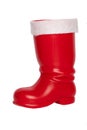 Christmas decorations. Red Christmas boot or Santa Claus boots i