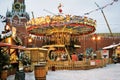 Christmas decorations on the Red Square in Moscow. Caroussel