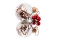 Christmas decorations reflected Royalty Free Stock Photo