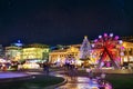 Christmas decorations on Schlossplatz, Stuttgart Royalty Free Stock Photo
