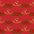 Christmas decorations seamless pattern Royalty Free Stock Photo