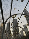 Christmas decorations on the sidewalk, Dubai