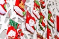 Christmas decorations, Christmas socks background Royalty Free Stock Photo