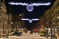 Christmas decorations on Storgatan in LuleÃÂ¥