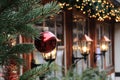 Christmas decorations on the street of Nuremberg (Bavaria) Royalty Free Stock Photo