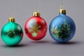 Christmas Decorations For The Christmas Tree 2023. Multi -colored Toys For The Christmas Tree. Holiday