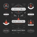 Christmas Decorations Vector Design Elements Royalty Free Stock Photo