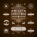 Christmas Decorations Vector Design Elements Royalty Free Stock Photo
