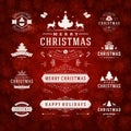 Christmas Decorations Vector Design Elements Royalty Free Stock Photo