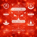 Christmas Decorations Vector Design Elements Royalty Free Stock Photo