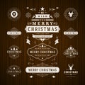 Christmas Decorations Vector Design Elements Royalty Free Stock Photo