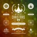 Christmas Decorations Vector Design Elements Royalty Free Stock Photo