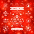 Christmas Decorations Vector Design Elements Royalty Free Stock Photo