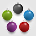 Christmas decorations. Vector illustration. Royalty Free Stock Photo